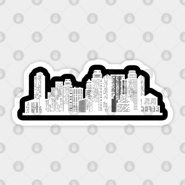 Night New York City Skyline D9 Sticker by itsMePopoi